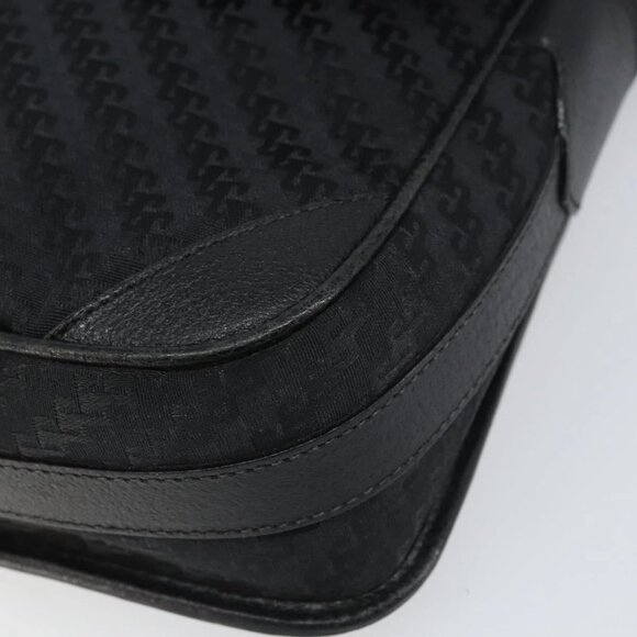 GUCCI Shoulder Bag Leather Canvas Black Gold 001 113 0613 Auth ep12275 - Picture 11 of 14